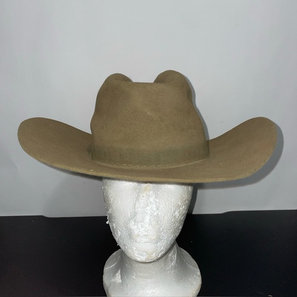 JB Stetson 4X XXXX Beaver Cowboy Hat Size 21” 6 3/4Inside No Rope And Small Hole
